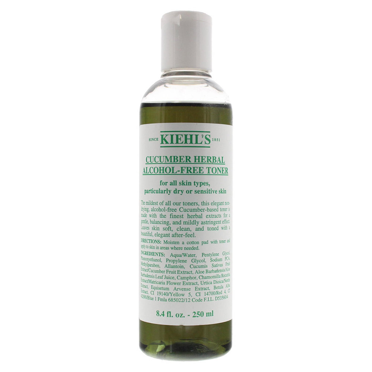 Kiehl's, Cucumber, Alkoholfrei, Beruhigt und entspannt, Gesichtswasser, Gesicht, 250 ml
