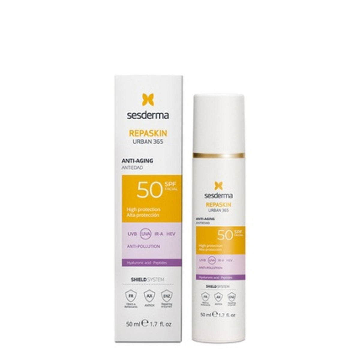 Sesderma, Repaskin, Anti-Aging, Vor Sonneneinstrahlung, Sahne, Für das Gesicht, SPF 50, 50 ml - Beautyleader