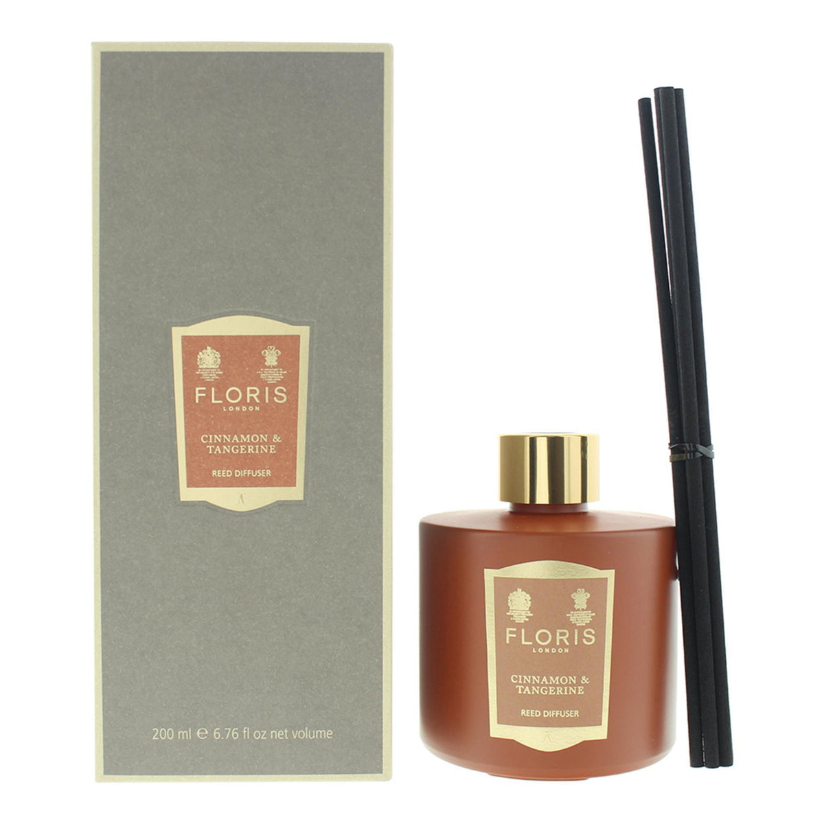 Floris Of London, Cinnamon & Tangerine, Schilf, Aroma-Rattanstäbchen-Diffusor, Braun, 200 ml - Beautyleader