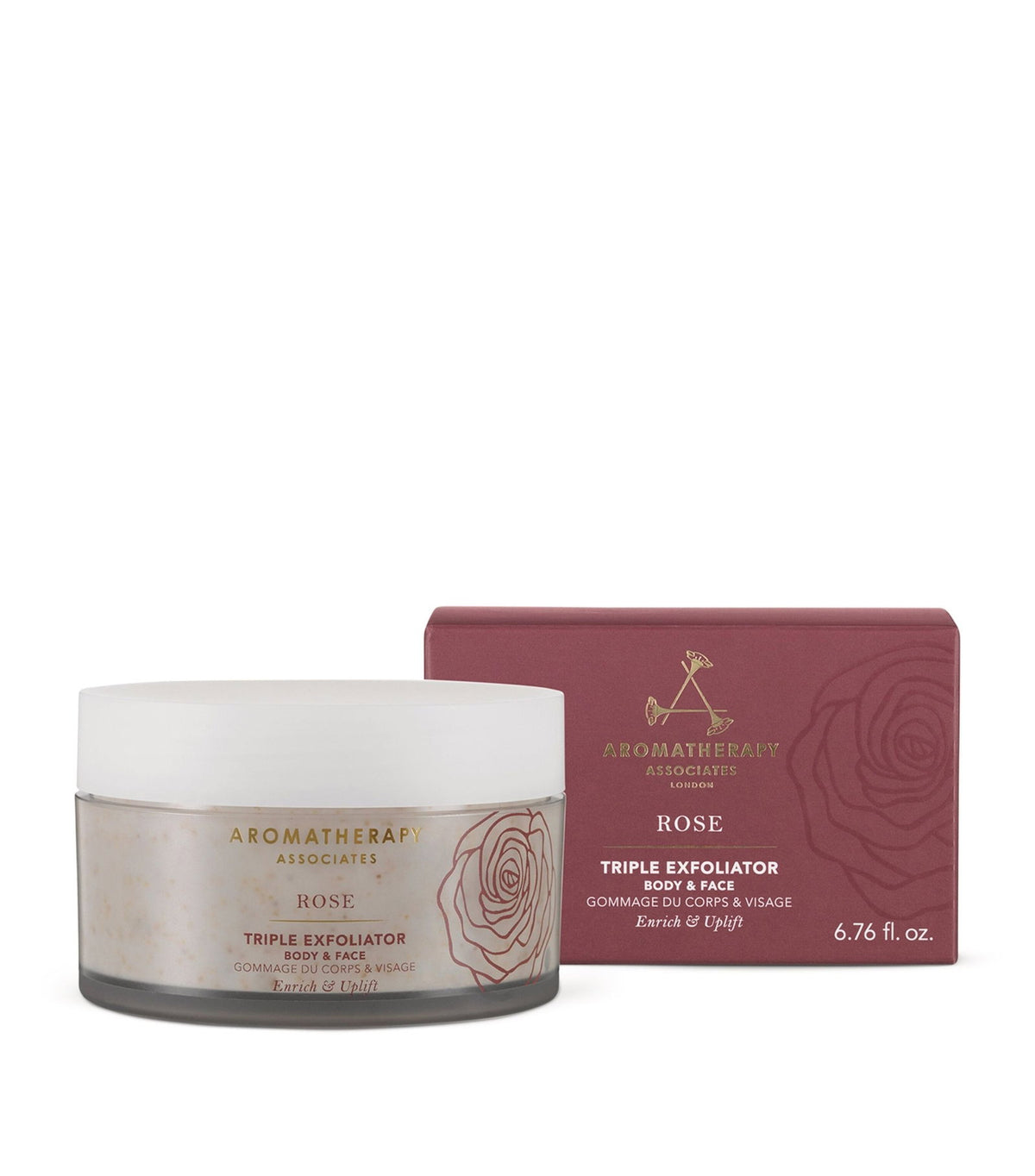 Aromatherapy Associates, Rose, Natürliche ätherische Öle, Peeling, 200 ml