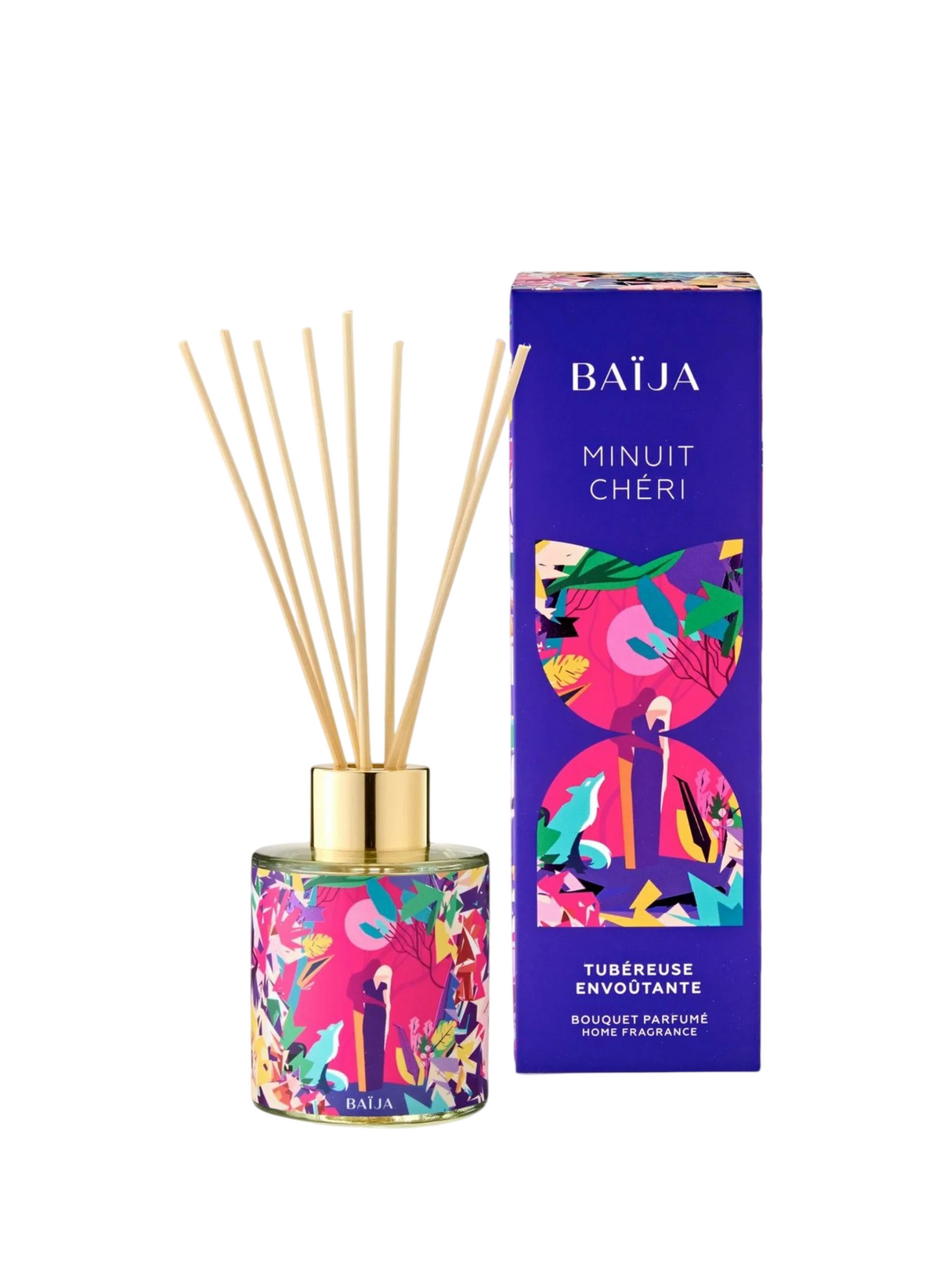 Baija, Minuit Cheri, Aroma-Rattanstäbchen-Diffusor, 120 ml