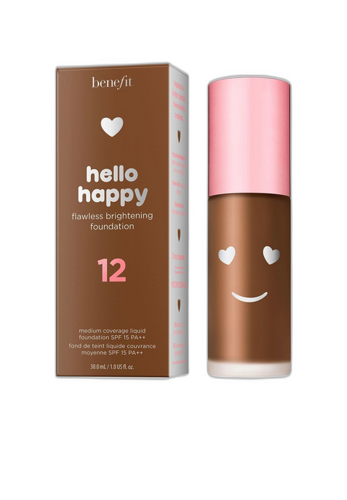 Benefit, Hello Happy, Aufhellung, Flüssige Grundierung, 12, Tiefes Warm, SPF 15, 30 ml - Beautyleader