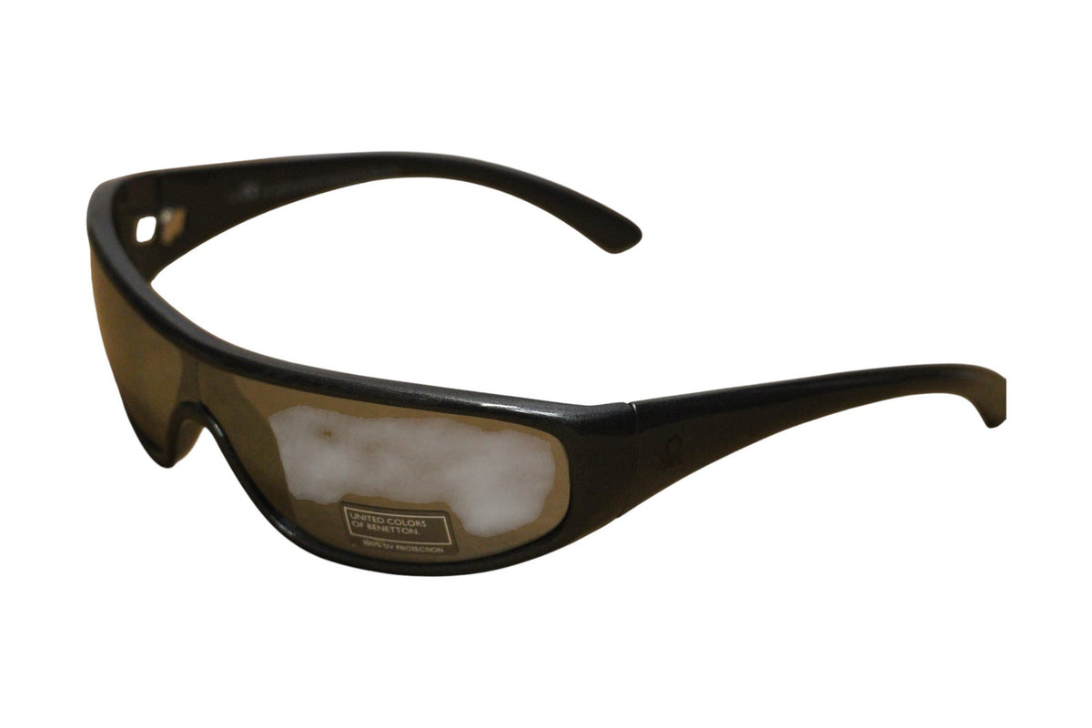 Benetton, United Colors of Benetton, Sonnenbrille, Metallic Graue Umwicklung, Unisex