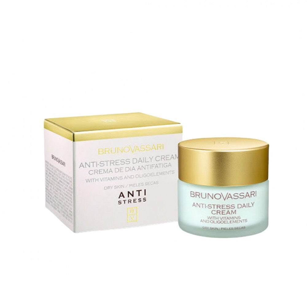 Bruno Vassari, Anti Stress, Ermüdungsfrei, Täglich, Sahne, Für das Gesicht, 50 ml