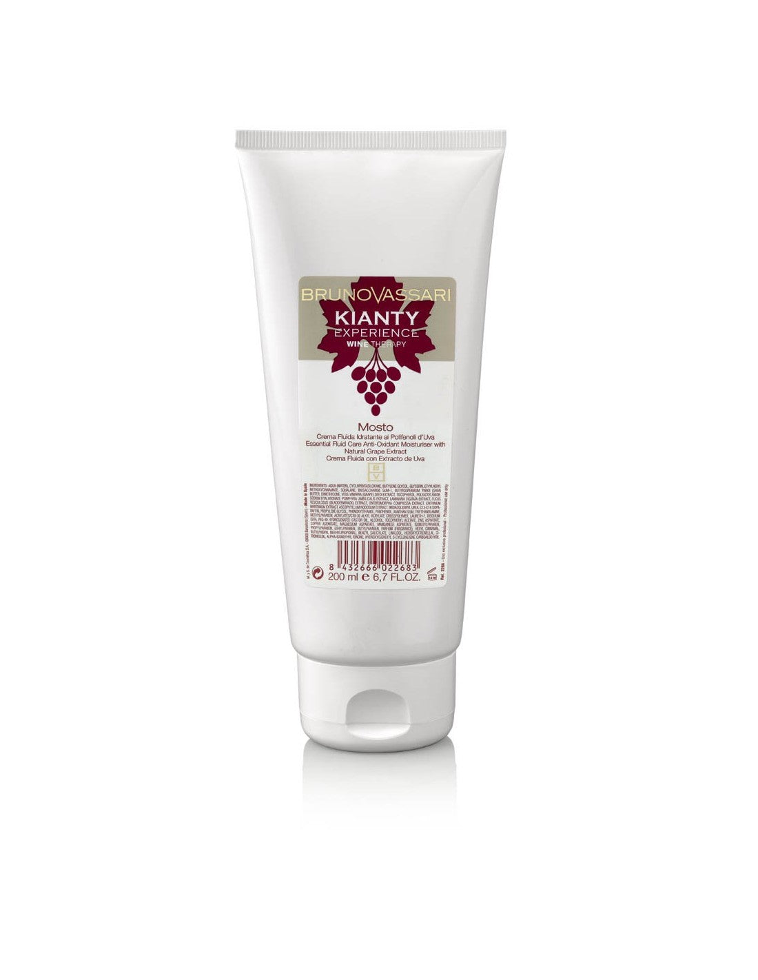 Bruno Vassari, Kianty Experience, Traube, Revitalisierung, Sahne, Für das Gesicht, 200 ml