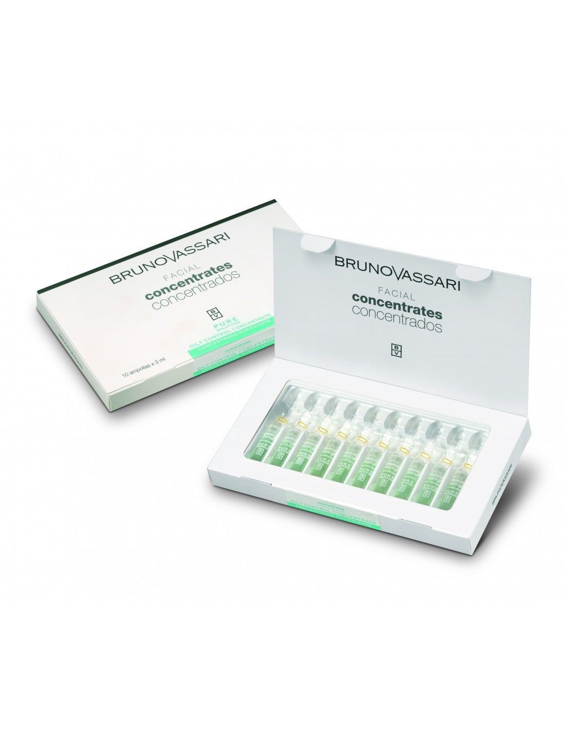 Setzen, Bruno Vassari, Pure Solutions, Niacinamid, Reinigung, Ampullen Behandlungsserum, Gegen Öligkeit, Für das Gesicht, Für Frauen, 10 stk., 3 ml