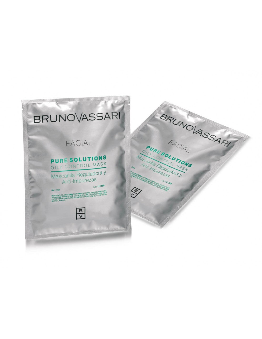 Setzen, Bruno Vassari, Pure Solutions, Teebaumöl, Beseitigt Unreinheiten, Peel-Off-Maske, Für das Gesicht, 6 stk, 30 g
