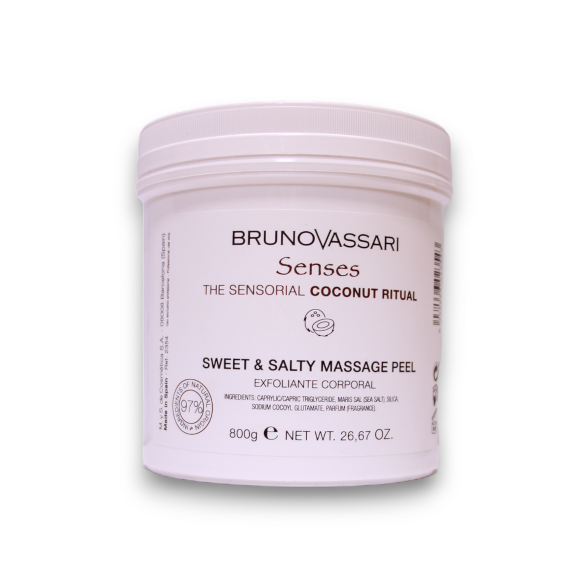 Bruno Vassari, Senses, Kokosöl, Peeling-Gel, 650 ml