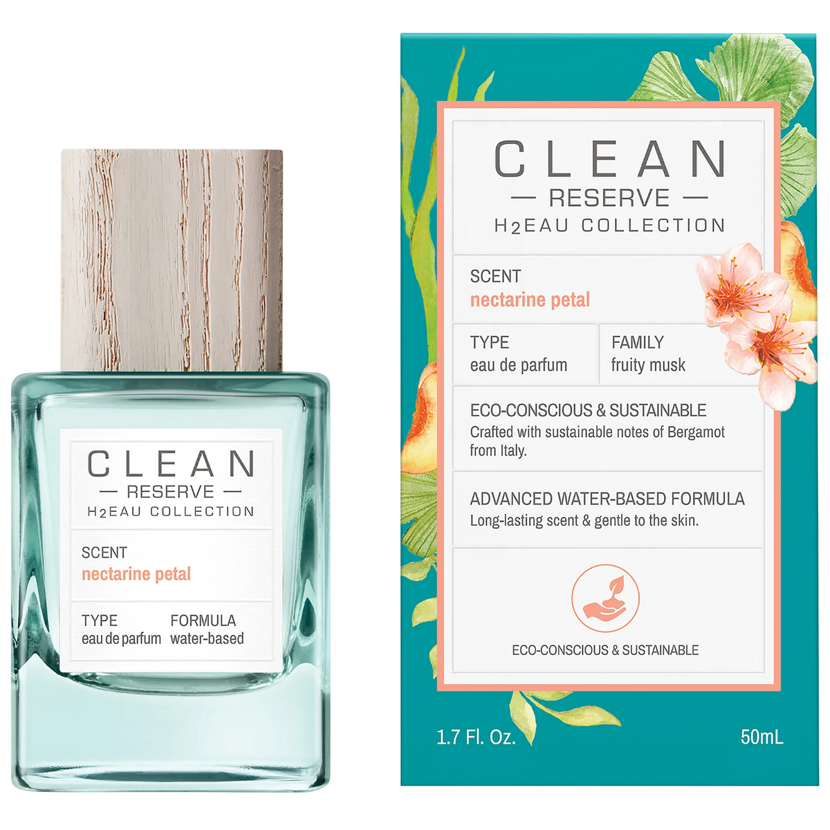 Clean, H2Eau Nectarine Petal, Eau de Parfum, Für Frauen, 50 ml