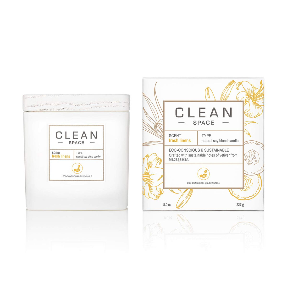 Clean, Space Fresh Linens, Duftkerze, 227 g - Beautyleader