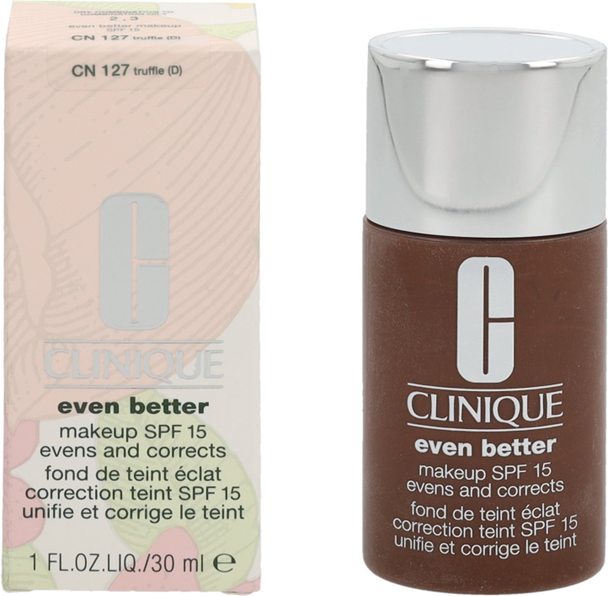 Clinique, Even Better, Parabenfrei, Hydratisierend, Flüssige Grundierung, CN 127, Trüffel, SPF 15, 30 ml