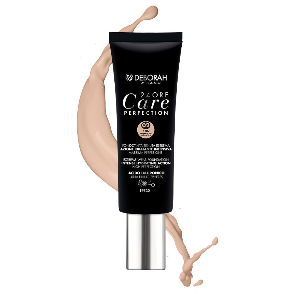 Deborah, 24 Ore Care Perfection, Langlebig, Flüssige Grundierung, 001, Fair, SPF 20, 30 ml *Tester