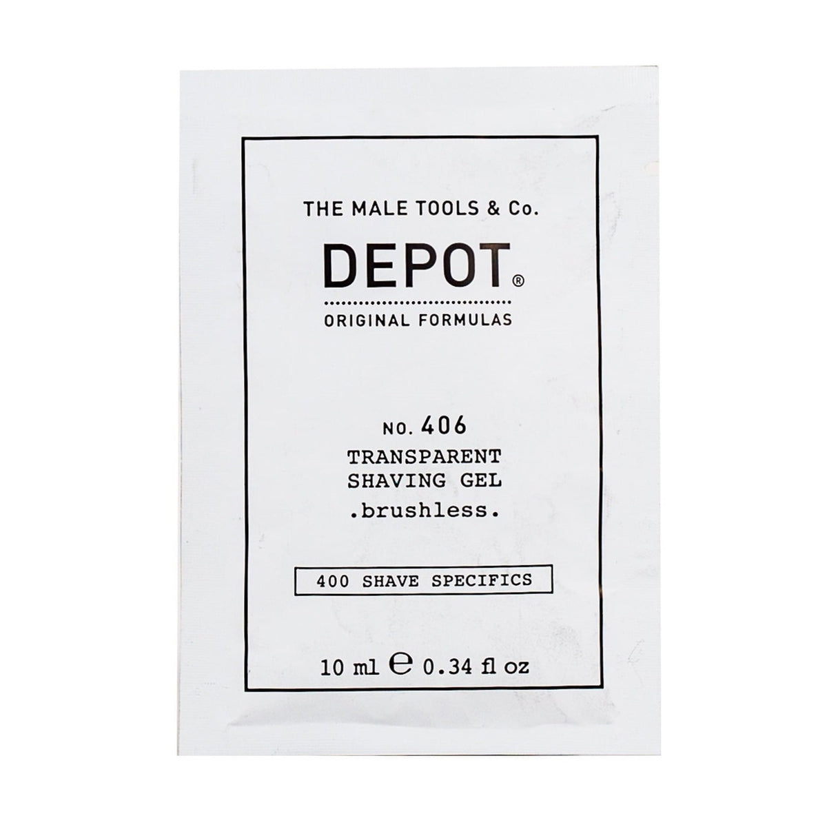 Depot, 400 Shave Specifics No. 406, Menthol, Weichmachend und erfrischend, Rasiergel, 10 ml