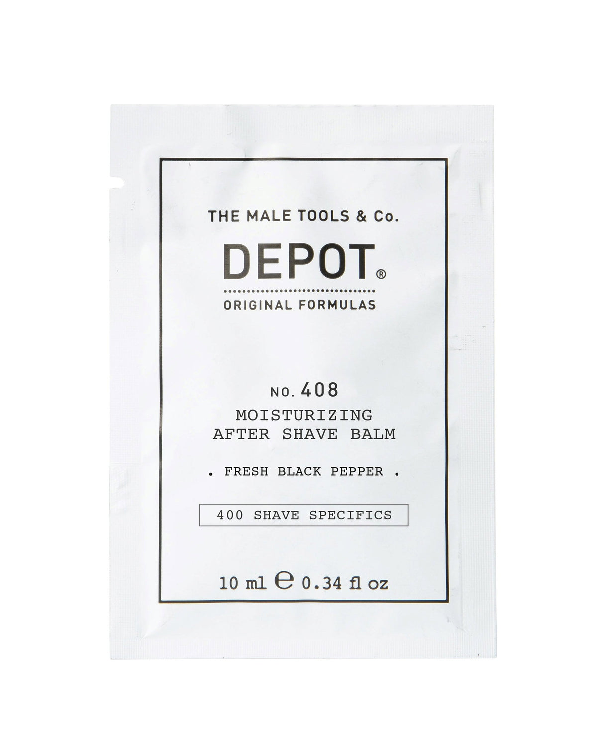 Depot, 400 Shave Specifics No. 408, Frischer schwarzer Pfeffer, Feuchtigkeitsspendend, After-Shave Balsam, 10 ml
