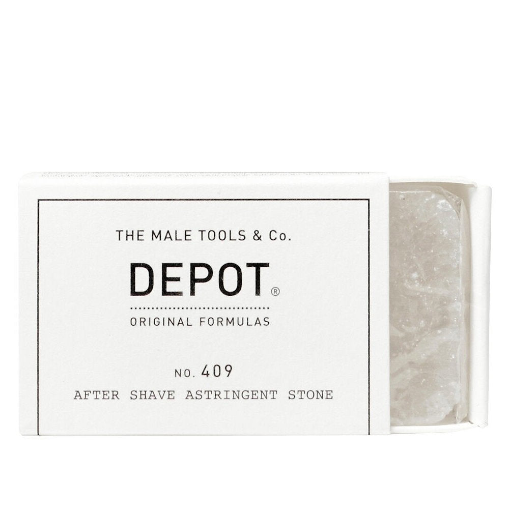 Depot, 400 Shave Specifics No. 409, Kaliumaluminiumsulfat, Beruhigend, After-Shave Adstringierender Stein, 90 g