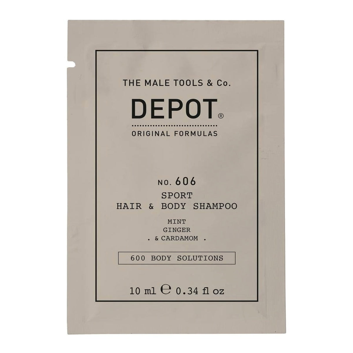 Depot, 600 Body Solutions  No. 606, Duschgel & Shampoo 2-in-1, Botanischer Komplex, 10 ml