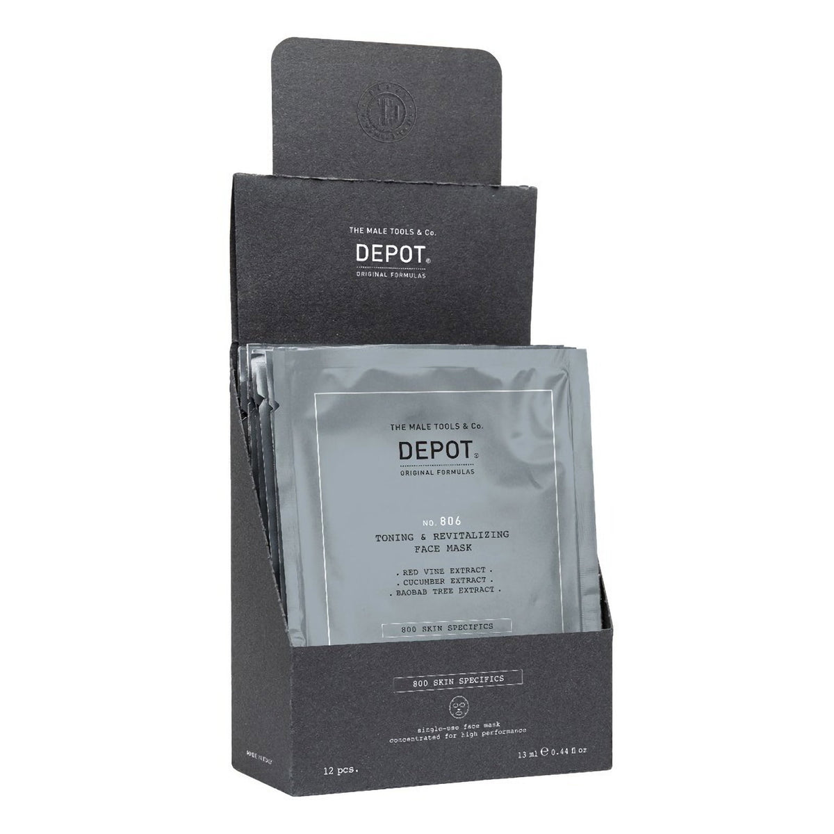 Setzen, Depot, 800 Skin Specifics No. 806, Hyaluronsäure, Tonen und Revitalisieren, Gesichtsmaske, Für das Gesicht, Tag, 12 stk, 13 ml