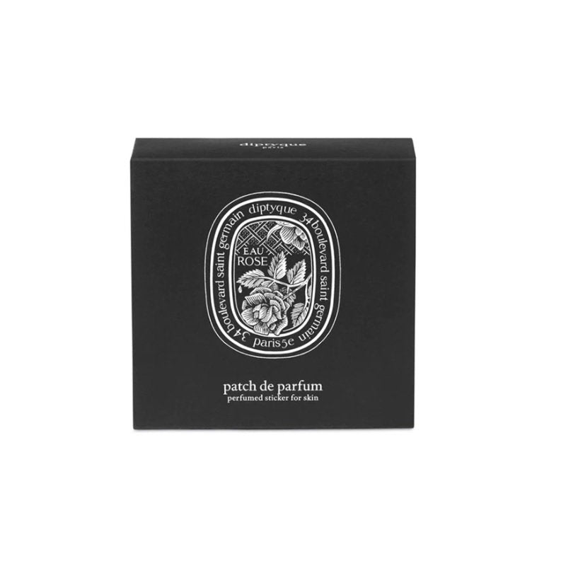 Setzen, Diptyque, Eau Rose - Patch De Parfum, Körperaufkleber, Parfümiert, Floral, Für die Haut, Schwarz, 5 stk
