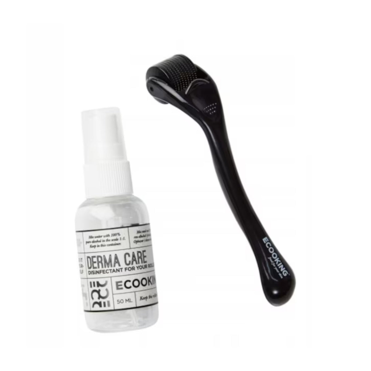 Ecooking, Derma Roller, Schwarz, Elastizität und Festigkeit, Gesichtsmassageroller