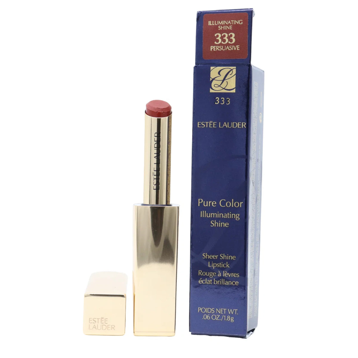 Estee Lauder, Pure Color - Illuminating Shine, Parabenfrei, Reiner Glanz, Creme-Lippenstift, Nr. 333, Überzeugend, 1.8 g