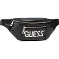 Guess, Salameda, Leder, Textil-Bauchtasche, Schwarz, 29,5/39 x 14 x 7 cm, Für Männer