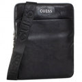 Guess, Scala, Flacher Oberteil mit Reißverschluss, Textil-Umhängetasche, Schwarz, Für Männer
