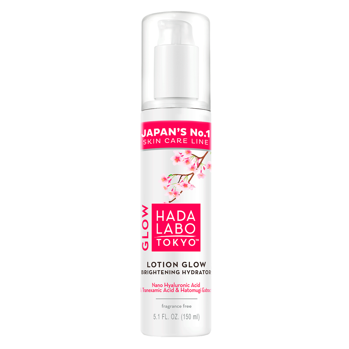 Hada Labo Tokyo, Glow, Hyaluronsäure, Aufhellung, Tag, Lotion, Gesicht, 150 ml