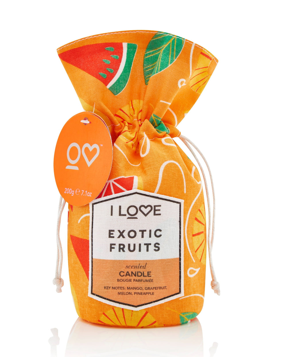 I Love, Exotic Fruits, Mango, Grapefruit, Mango, Ananas, Duftkerze, 160 g - Beautyleader