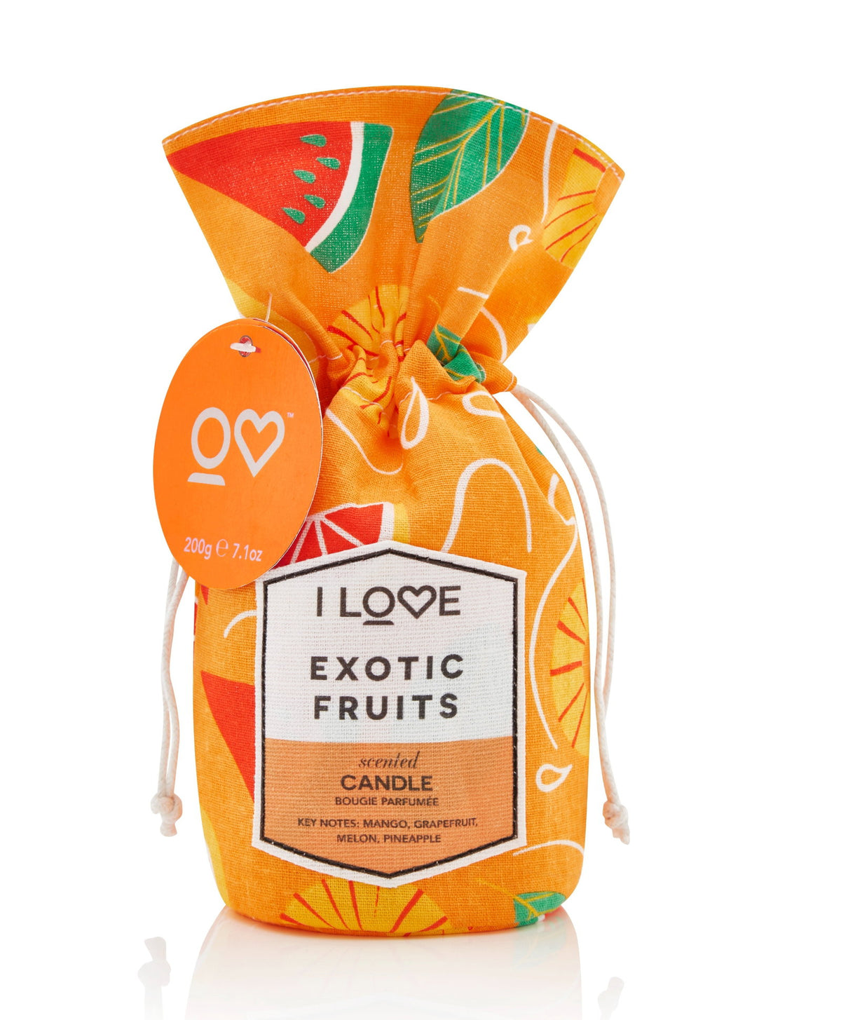 I Love, Exotic Fruits, Mango, Grapefruit, Mango, Ananas, Duftkerze, 160 g - Beautyleader