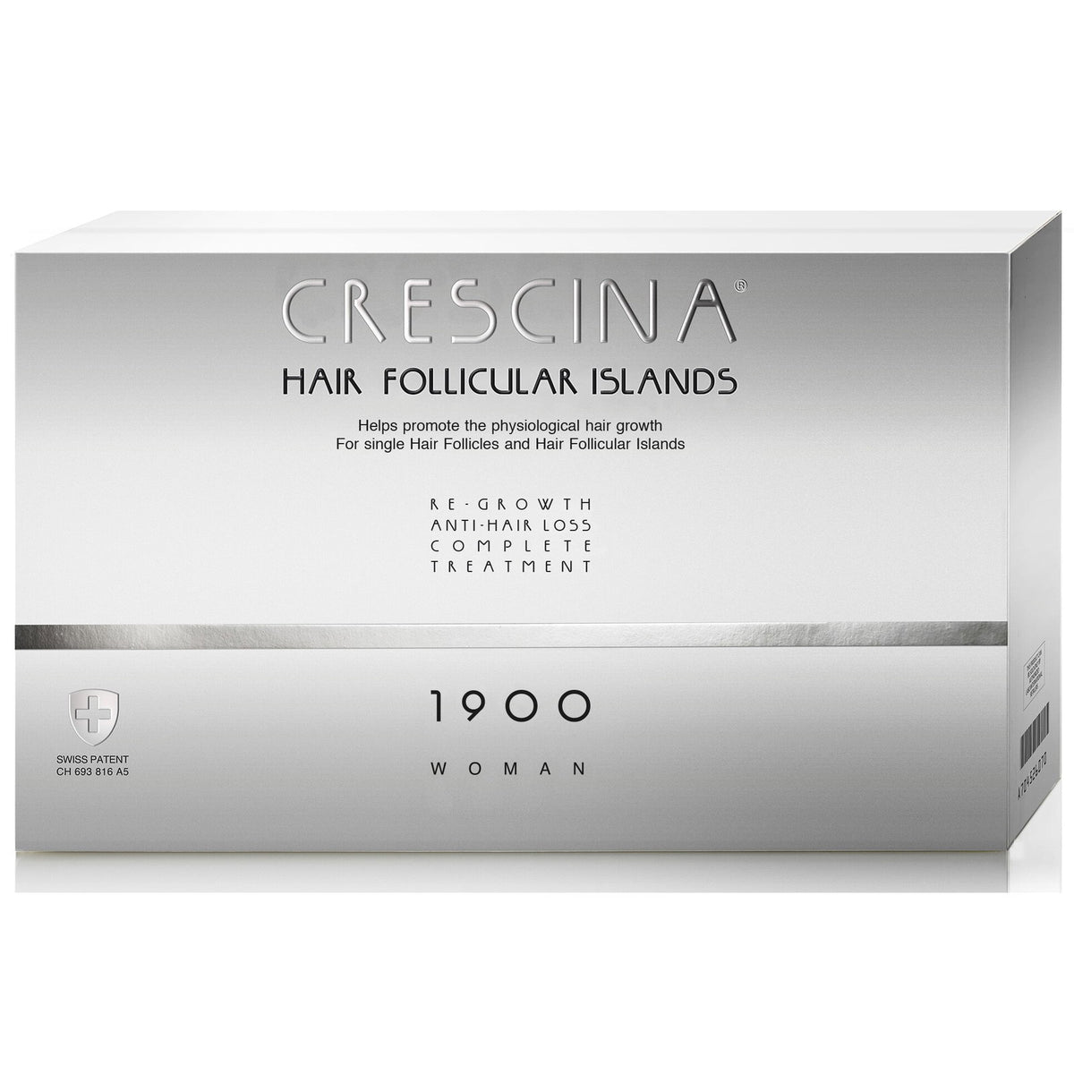Labo Cosprophar Suisse,  Crescina Follicular Islands 1900, Zur Wachstumsstimulation, Ampullen Behandlungsserum, Für die Kopfhaut, Für Frauen, 10 +10 stk