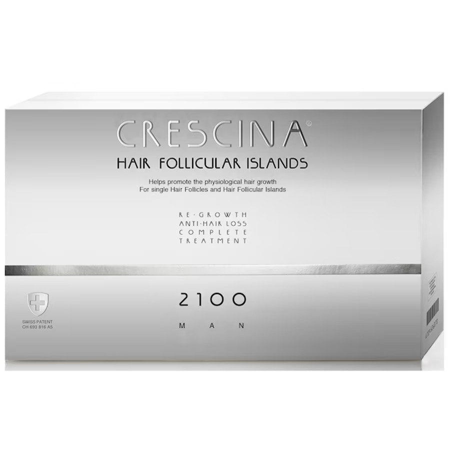 Labo Cosprophar Suisse, Crescina Follicular Islands 2100, Zur Wachstumsstimulation, Ampullen Behandlungsserum, Für die Kopfhaut, Für Männer, 10 +10 stk