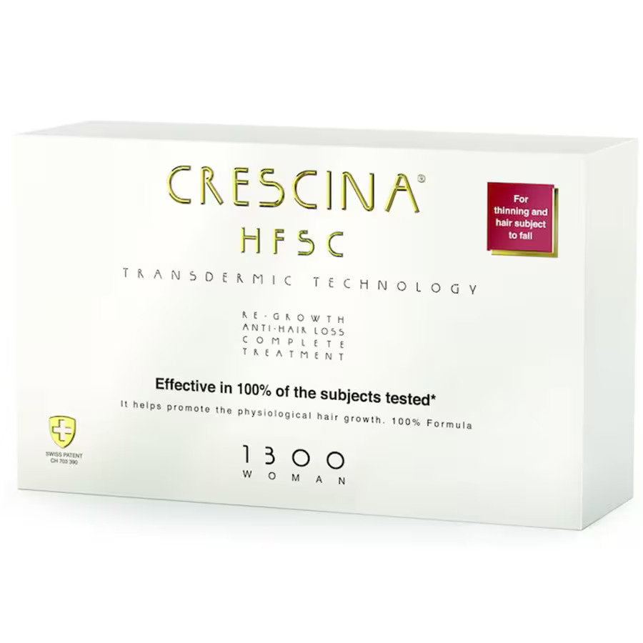 Labo Cosprophar Suisse, Crescina, Transdermic HFSC 1300, Zur Wachstumsstimulation, Ampullen Behandlungsserum, Für die Kopfhaut, Für Frauen, 10 +10 stk, 3.5 ml