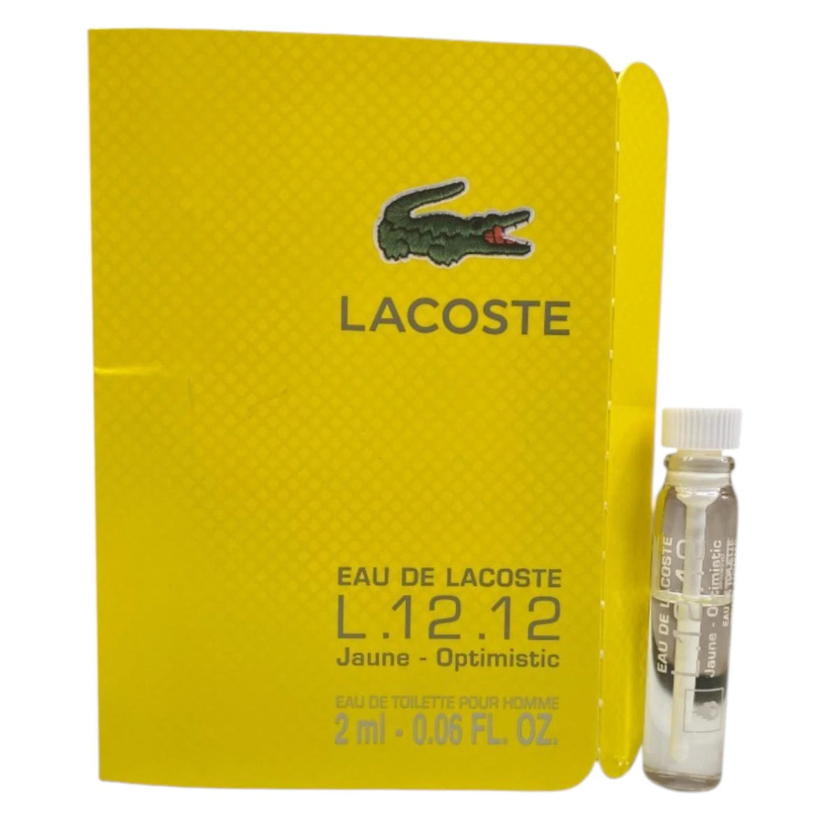 Lacoste, Eau de Lacoste L.12.12 Jaune - Optimistic, Eau de Toilette, Für Männer, 2 ml Fläschchen