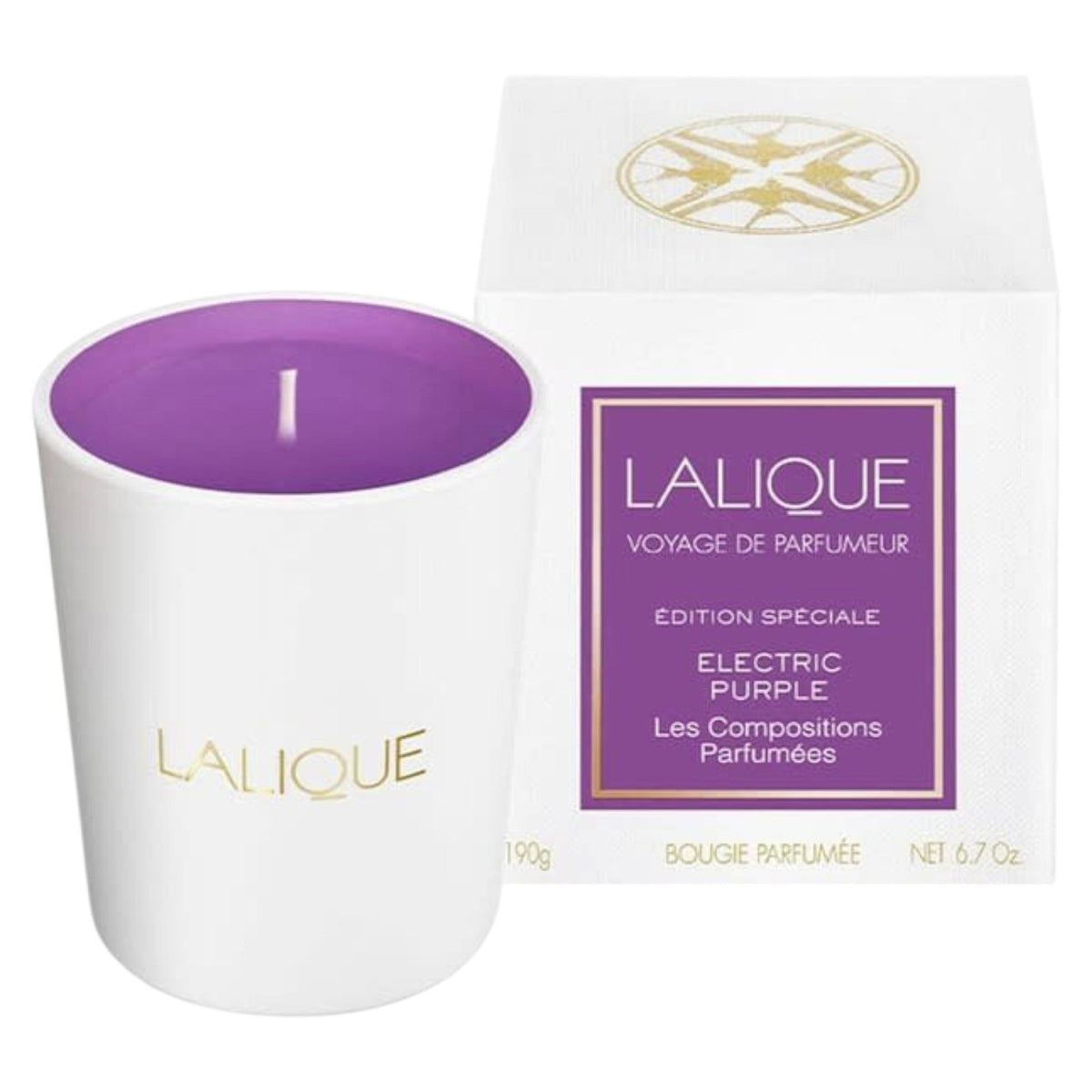 Lalique, Les Compositions Parfumees - Electric Purple, Holzig Fruchtig, Duftkerze, 190 g - Beautyleader