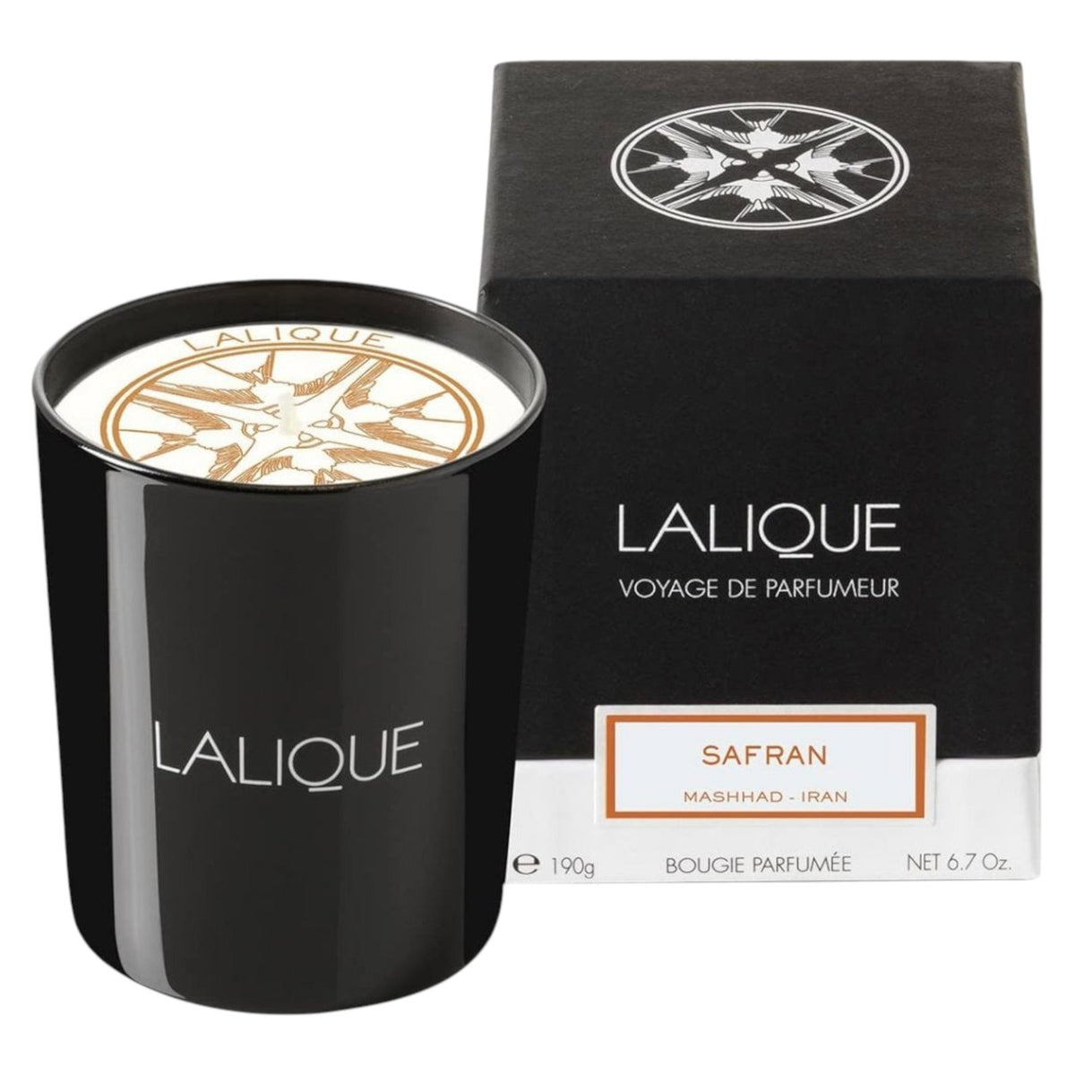 Lalique, Safran Mashhad Iran, Lederwälder, Duftkerze, 190 g - Beautyleader