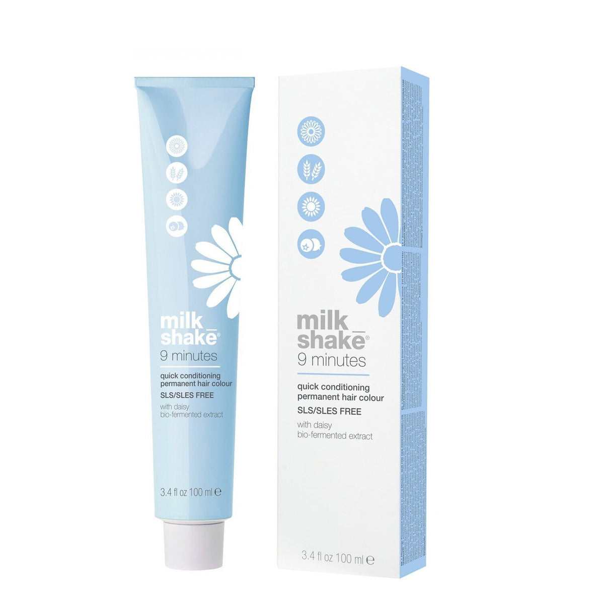 Milk Shake, 9 Minutes, Permanente Haarfarbe, 8.0 Light Blond, 100 ml