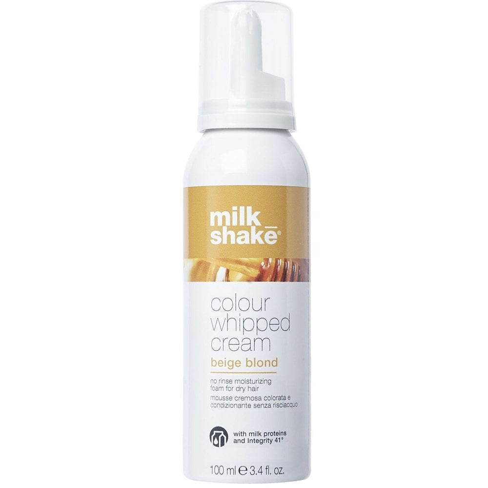Milk Shake, Colour Whipped Cream, Biologische Fruchtextrakte, Leave-In Haarfarben-Mousse,  Beige Blond, 100 ml