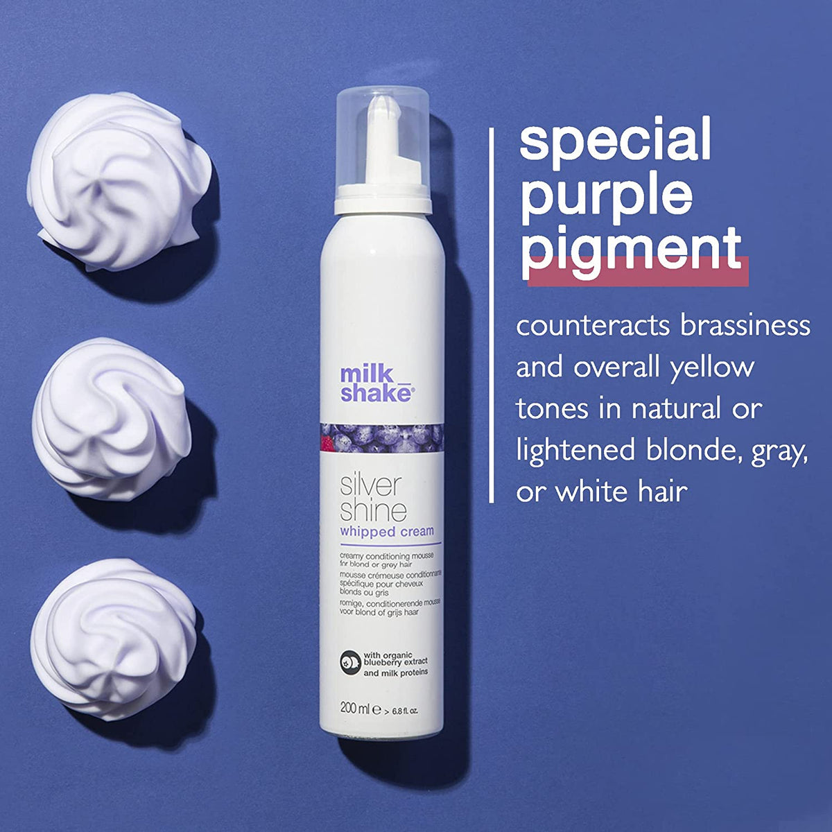 Milk Shake, Silver Shine Whipped Cream, Leave-In Schaumconditioner, 200 ml