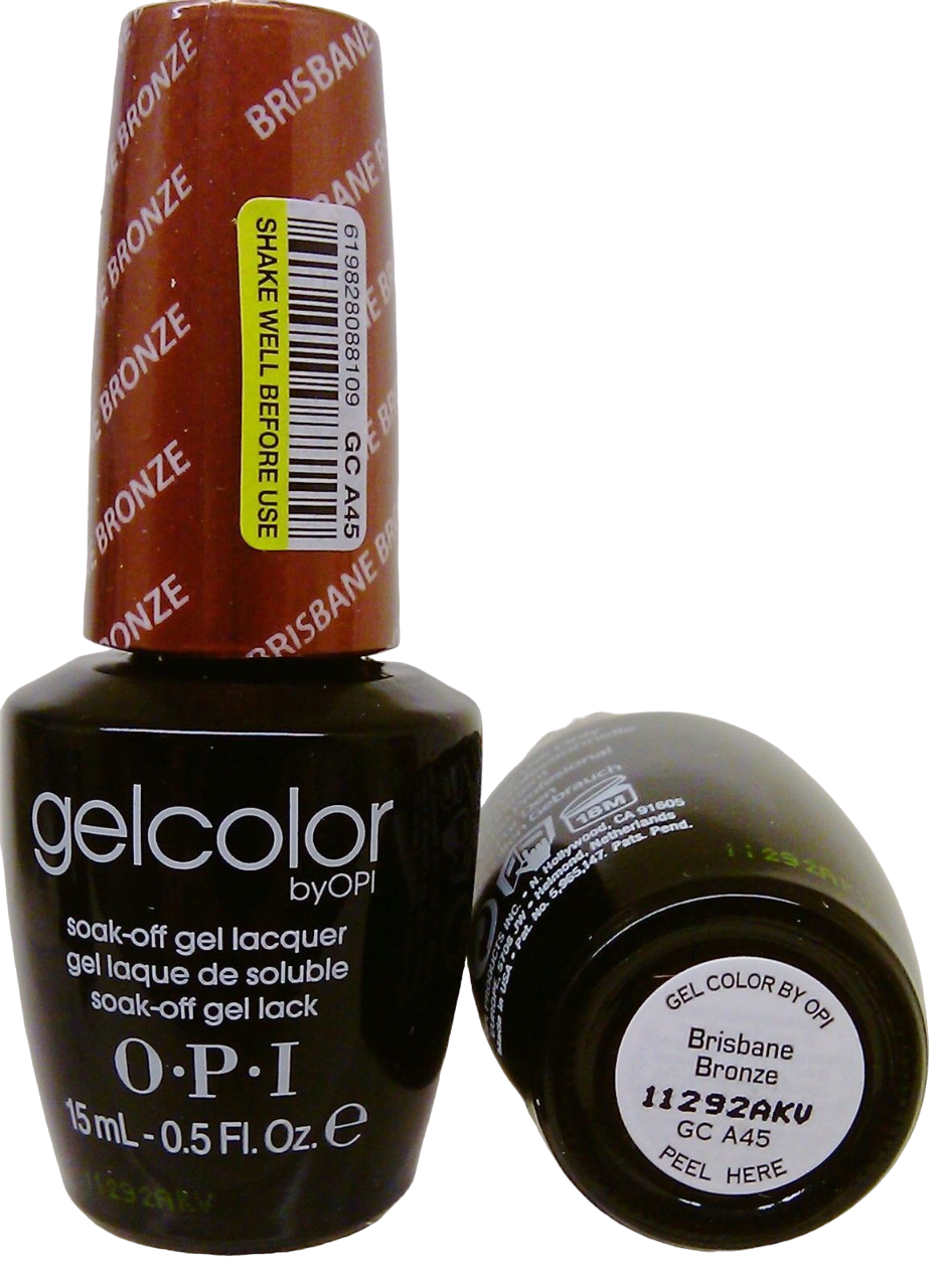 Opi, Gel Color, Semi-permanenter Nagellack, GC A45, Brisbane Bronze, 15 ml