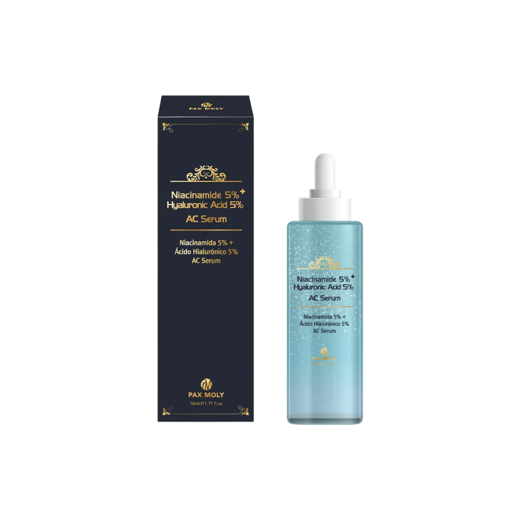 PaxMoly, Ac Serum, Niacinamide 5% + Hyaluronic Acid 5%, Anti-Aging, Tag & Nacht, Serum, Für das Gesicht, 50 ml - Beautyleader