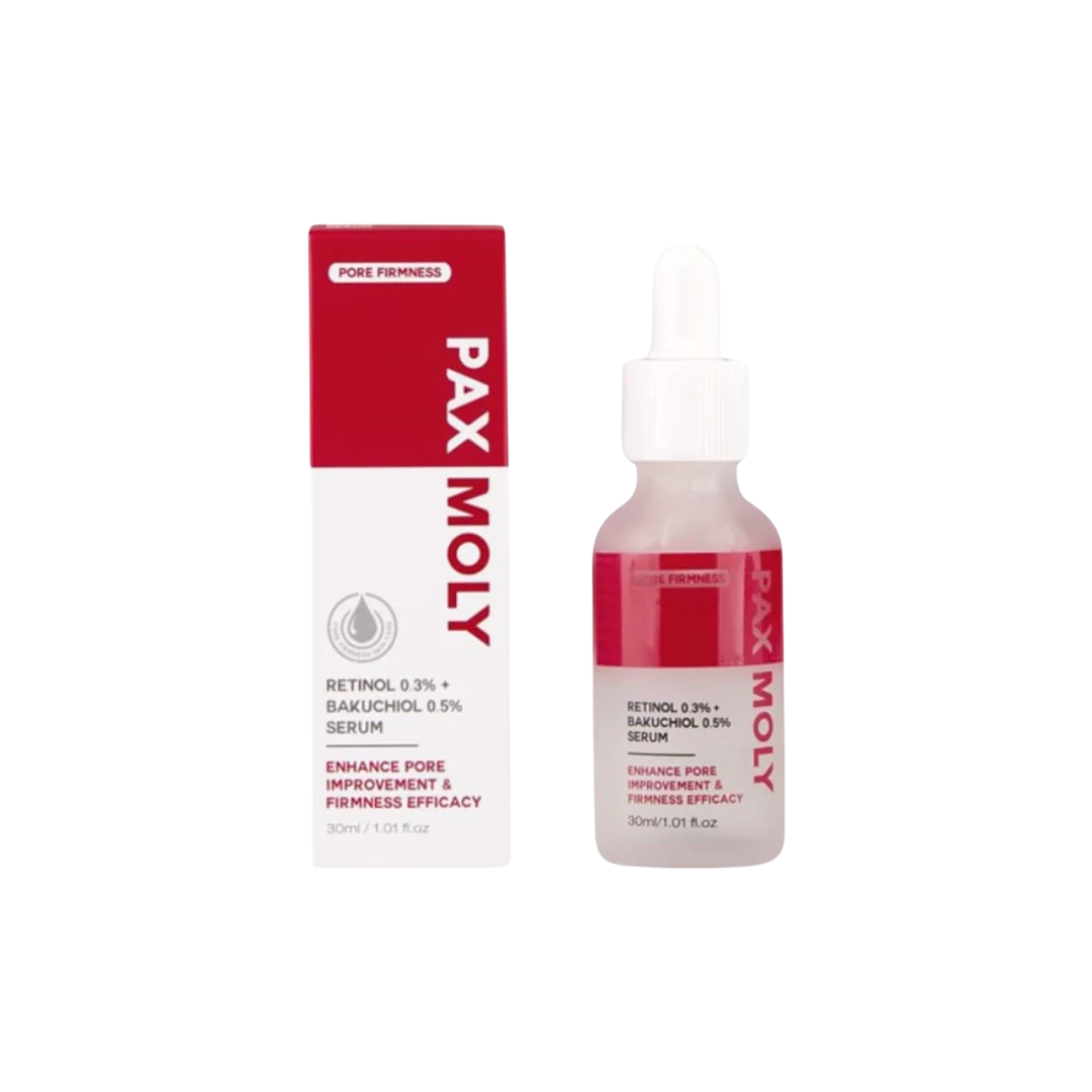 PaxMoly, Daily High Strength, 0.3% Retinol + 0.5% Bakuchiol, Anti-Aging & Repairing, Nacht, Serum, Für das Gesicht, 30 ml - Beautyleader