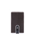 Piquadro, Black Square, Leder-Kartenhalter, Quadratisches Schiebesystem, PP4825B3R-TM, Braun, Für Männer