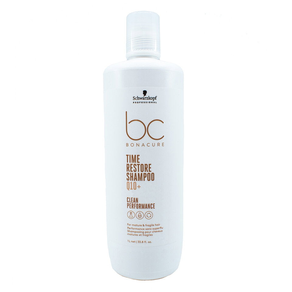 Schwarzkopf Professional, Bonacure Time Restore, Q10, Hair Shampoo, Anti-Aging, 1000 ml - Beautyleader