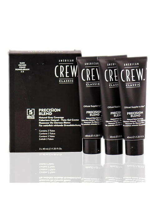 Set American Crew: Precision Blend, Semi-Permanent Hair Dye, 2-3 , 40 ml + Precision Blend, Semi-Permanent Hair Dye, 2-3 , 40 ml + Precision Blend, Semi-Permanent Hair Dye, 2-3 , 40 ml - Beautyleader