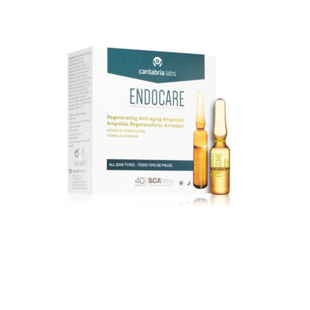Setzen, Cantabria Labs, Endocare Regenerating, Anti-Aging, Ampullen Behandlungsserum, Anti-Aging, Für das Gesicht, Für Frauen, 7 stk, 1 ml - Beautyleader