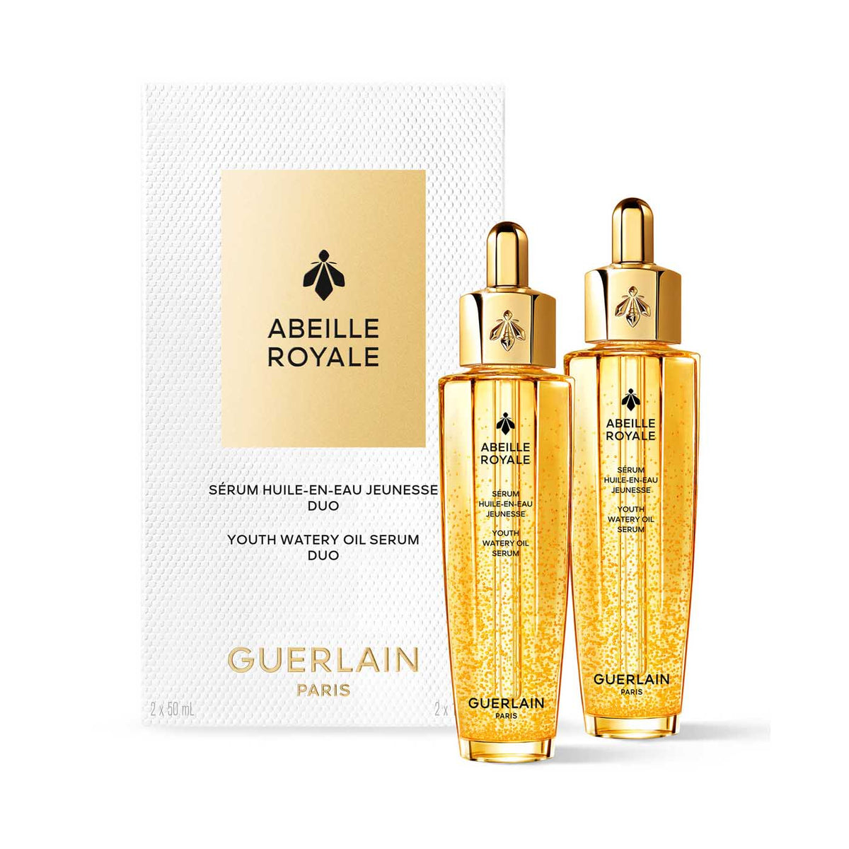 Duo Set, Guerlain, Abeille Royale Youth Watery Oil, Reparatur, Tag und Nacht, Serum, Für das Gesicht, 2 stk, 50 ml