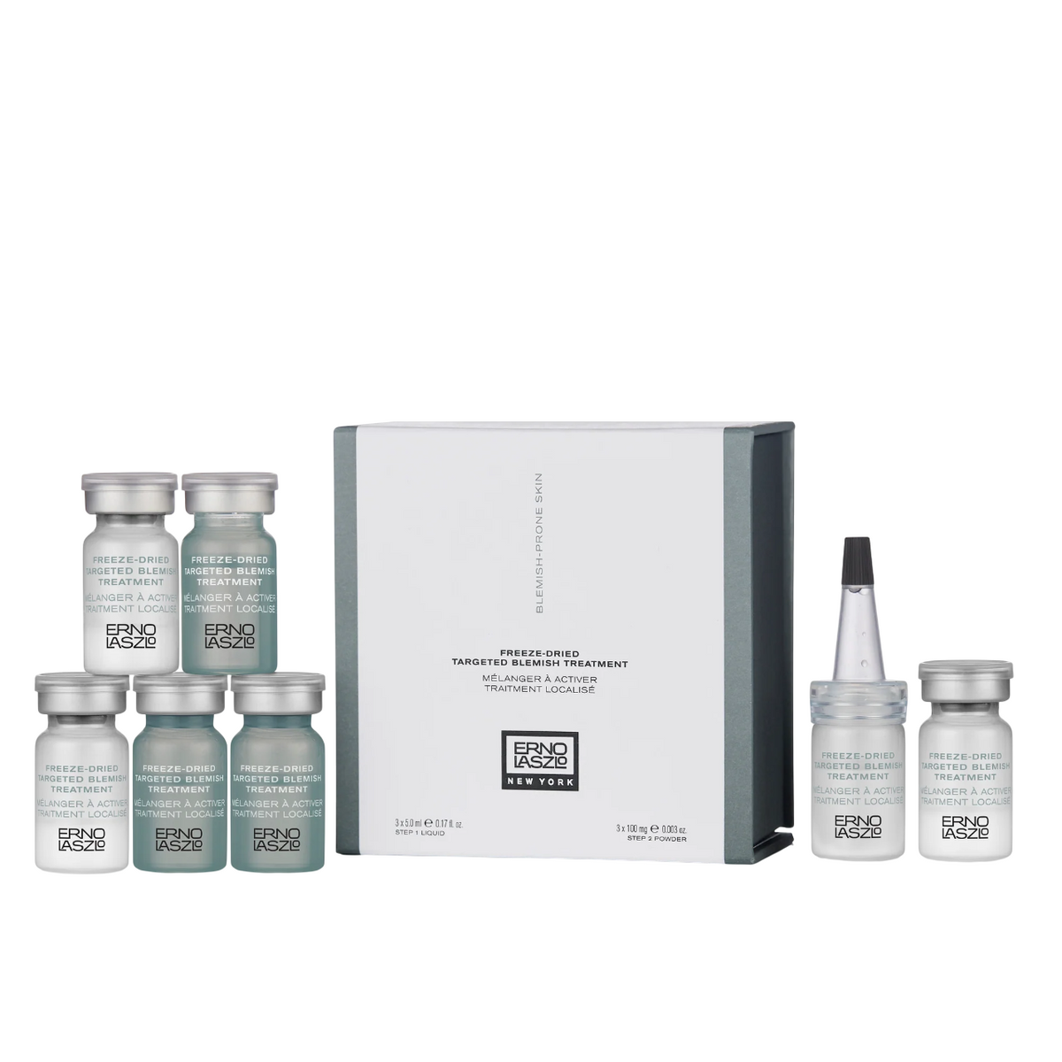 Setzen, Erno Laszlo, Freeze-Dried Targeted Blemish, Anti-Unreinheiten, Lokales Behandlungsserum, Für das Gesicht, 6 stk, 315 ml