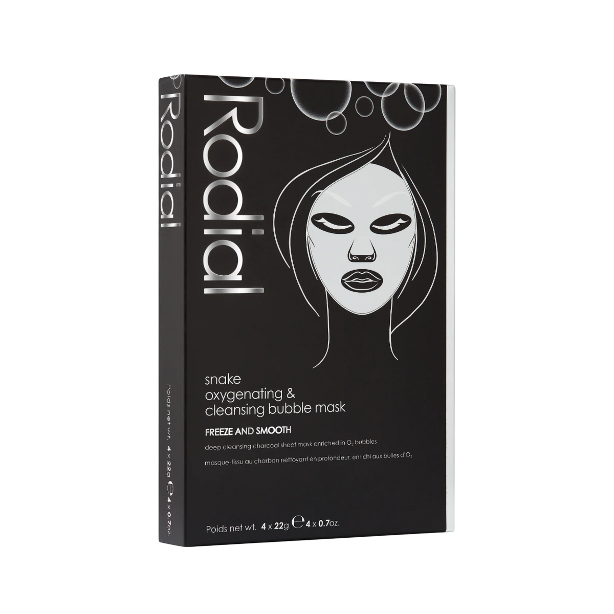 Setzen, Rodial, Snake, Reinigung, Gesichtsmaske, Für das Gesicht, 4 stk, 22 g