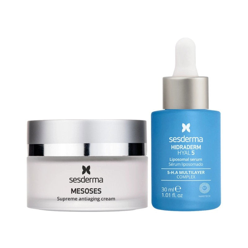 Set Sesderma: Mesoses, Anti Aging, Cream, For Face, 50 ml + Hydraderm Hyal 5, Ultra Hydrating, Serum, For Face, 30 ml - Beautyleader