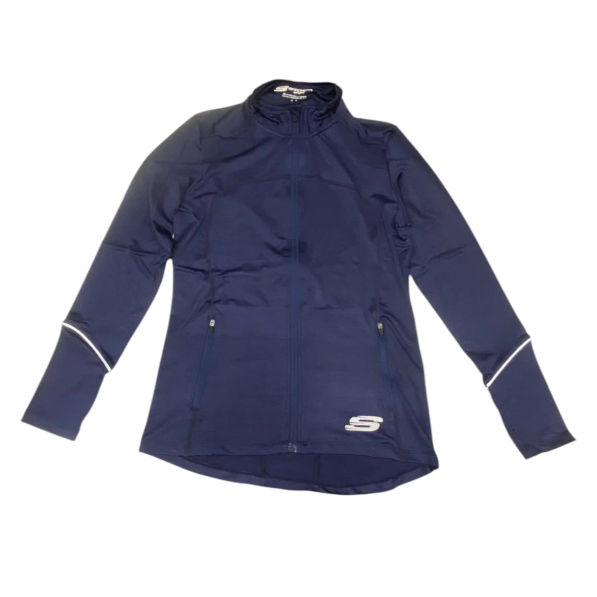 Skechers, Leia Mari, Synthetische Sportjacke für Frauen, Marine, Größe 10